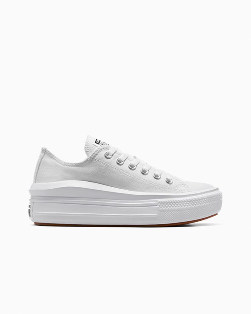 Women\'s Converse Chuck Taylor All Star Move Low Top Platform Shoes White | AU 06185M